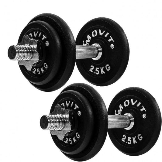 2x 10 kg Hantelset, Gusseisen, 20 kg Kurzhanteln - Gorilla Sports DE