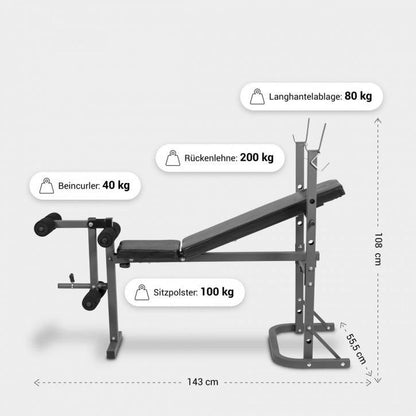 E-Series Multi-Schrägbank Beincurler - Gorilla Sports DE