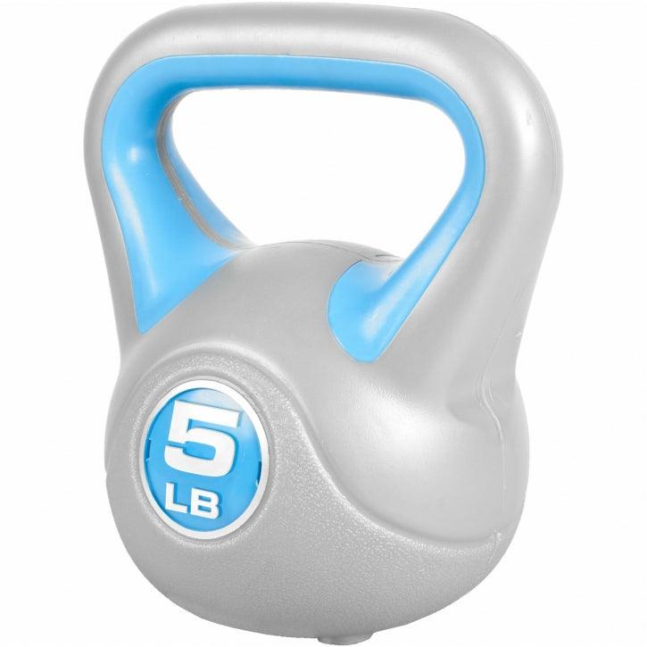 Kettlebell Stylish - 5 - 45 Pfund, Zement, Kunststoffabdeckung - Gorilla Sports DE