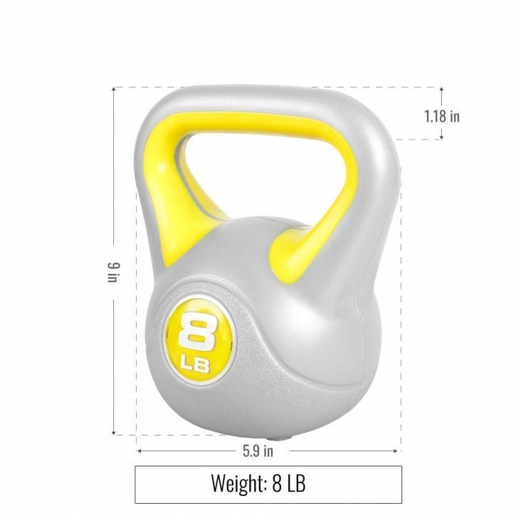 Kettlebell Stylish - 5 - 45 Pfund, Zement, Kunststoffabdeckung - Gorilla Sports DE