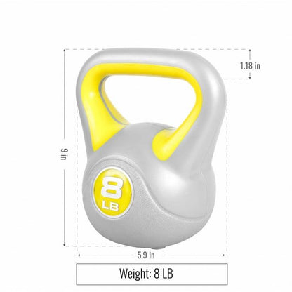 Kettlebell Stylish - 5 - 45 Pfund, Zement, Kunststoffabdeckung - Gorilla Sports DE