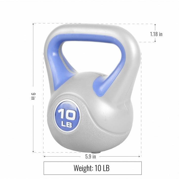 Kettlebell Stylish - 5 - 45 Pfund, Zement, Kunststoffabdeckung - Gorilla Sports DE