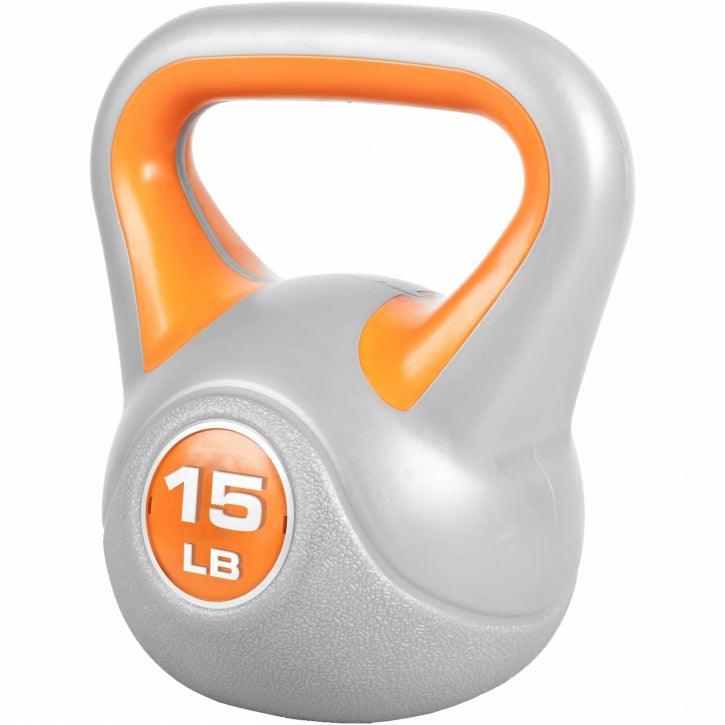 Kettlebell Stylish - 5 - 45 Pfund, Zement, Kunststoffabdeckung - Gorilla Sports DE