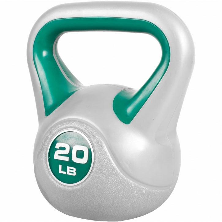 Kettlebell Stylish - 5 - 45 Pfund, Zement, Kunststoffabdeckung - Gorilla Sports DE