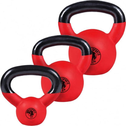 Kettlebell Guss Vinylschicht - 10-55 lb (4,5-24,9 kg), Gusseisen, Neoprenbeschichtung - Gorilla Sports DE