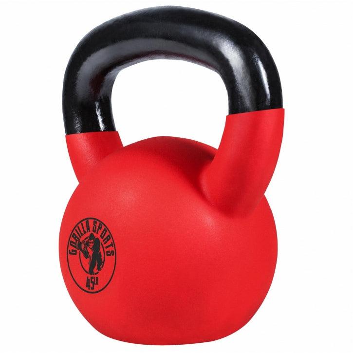 Kettlebell Guss Vinylschicht - 10-55 lb (4,5-24,9 kg), Gusseisen, Neoprenbeschichtung - Gorilla Sports DE