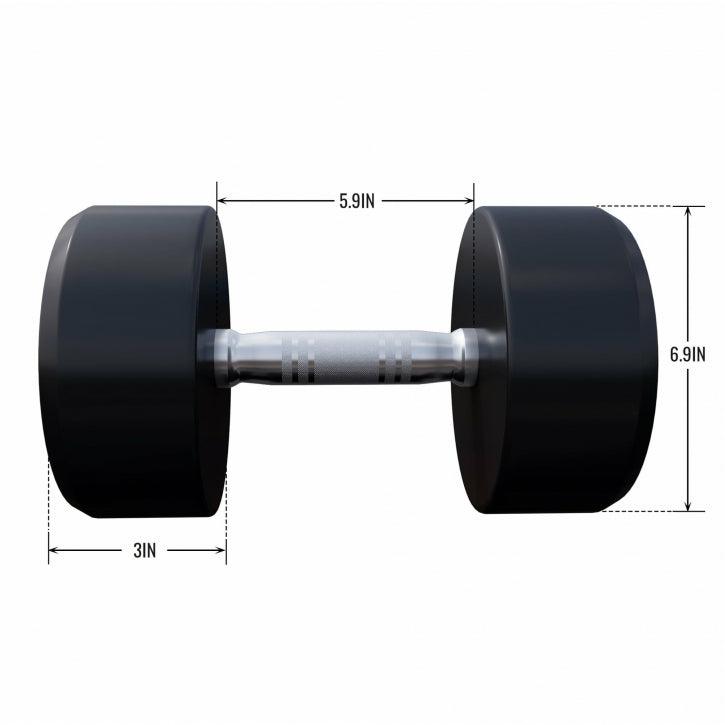 Kurzhantel Gummi 5 - 60 Pfund (2,5-27.2 kg), Gusseisen, verchromt - Gorilla Sports DE