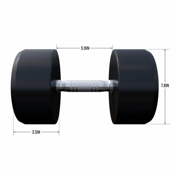 Kurzhantel Gummi 5 - 60 Pfund (2,5-27.2 kg), Gusseisen, verchromt - Gorilla Sports DE