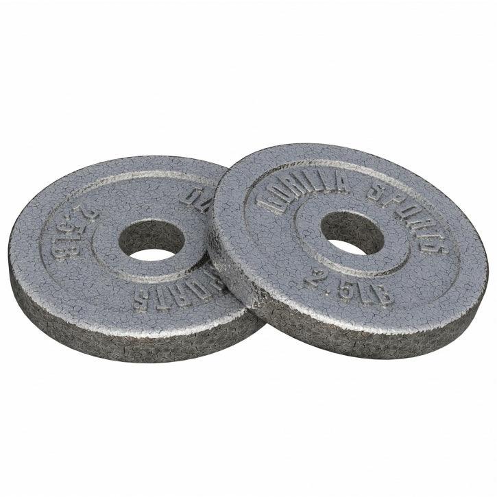 Hantelscheibe Guss - 2,5 - 55 Pfund (1,1 - 24,9 kg), Ø 1" (2,5 cm), Gusseisen - Gorilla Sports DE