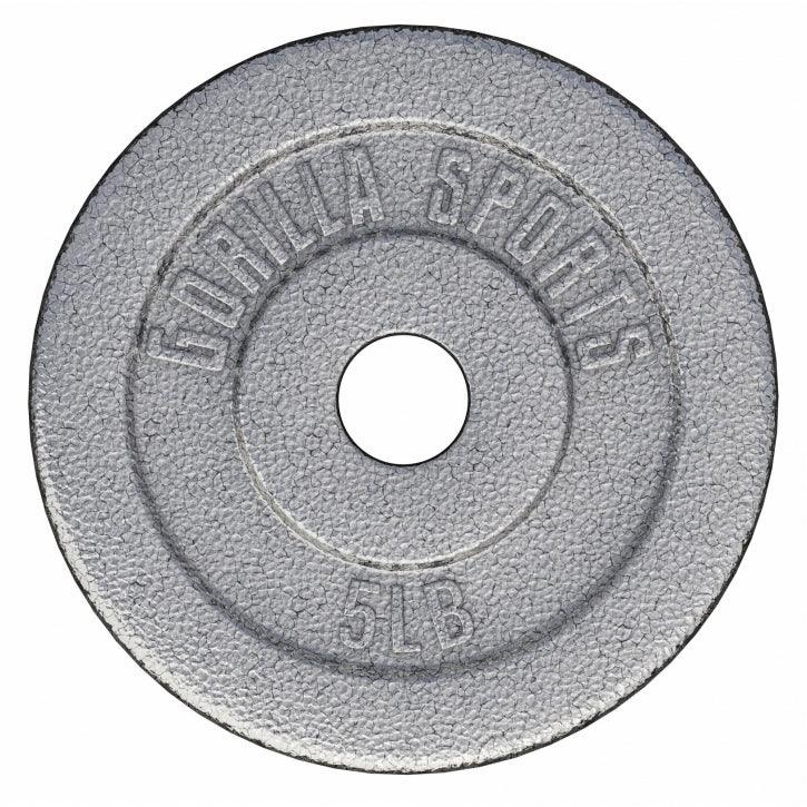 Hantelscheibe Guss - 2,5 - 55 Pfund (1,1 - 24,9 kg), Ø 1" (2,5 cm), Gusseisen - Gorilla Sports DE