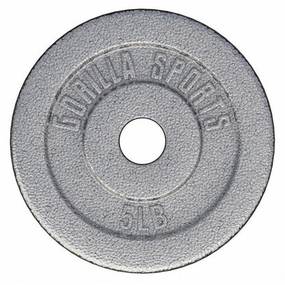 Hantelscheibe Guss - 2,5 - 55 Pfund (1,1 - 24,9 kg), Ø 1" (2,5 cm), Gusseisen - Gorilla Sports DE