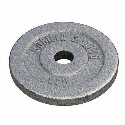 Hantelscheibe Guss - 2,5 - 55 Pfund (1,1 - 24,9 kg), Ø 1" (2,5 cm), Gusseisen - Gorilla Sports DE