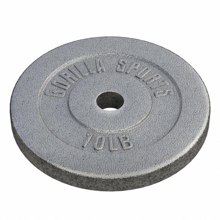 Hantelscheibe Guss - 2,5 - 55 Pfund (1,1 - 24,9 kg), Ø 1" (2,5 cm), Gusseisen - Gorilla Sports DE