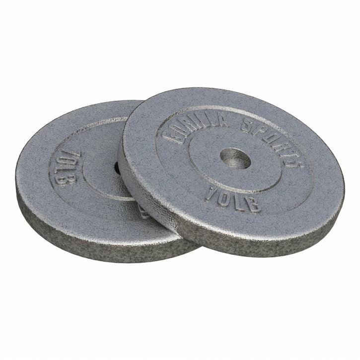 Hantelscheibe Guss - 2,5 - 55 Pfund (1,1 - 24,9 kg), Ø 1" (2,5 cm), Gusseisen - Gorilla Sports DE