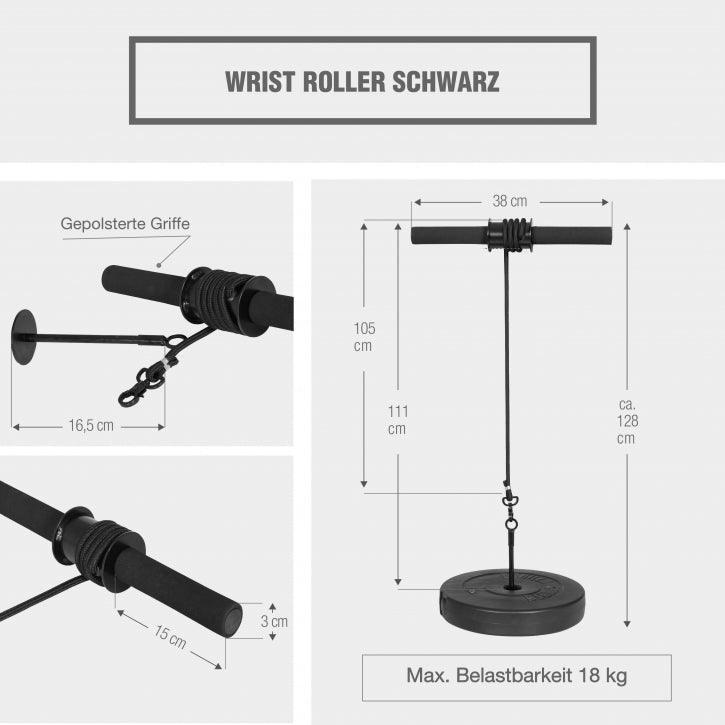 Wrist Roller Schwarz - Gorilla Sports DE