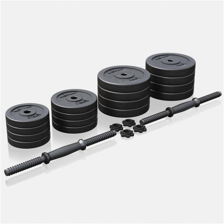 E-Series Kurzhantelset 25 mm Kunststoff 30 kg - Gorilla Sports DE