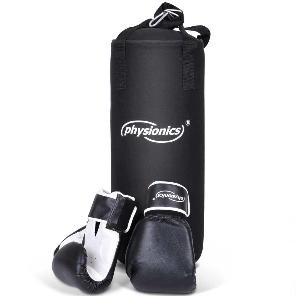 Boxsack Set mit 8oz Boxhandschuhen Handschlaufen Tasche